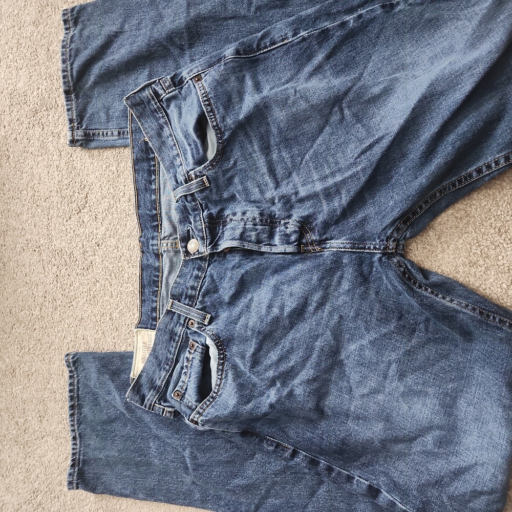 Hollister button fly jeans.